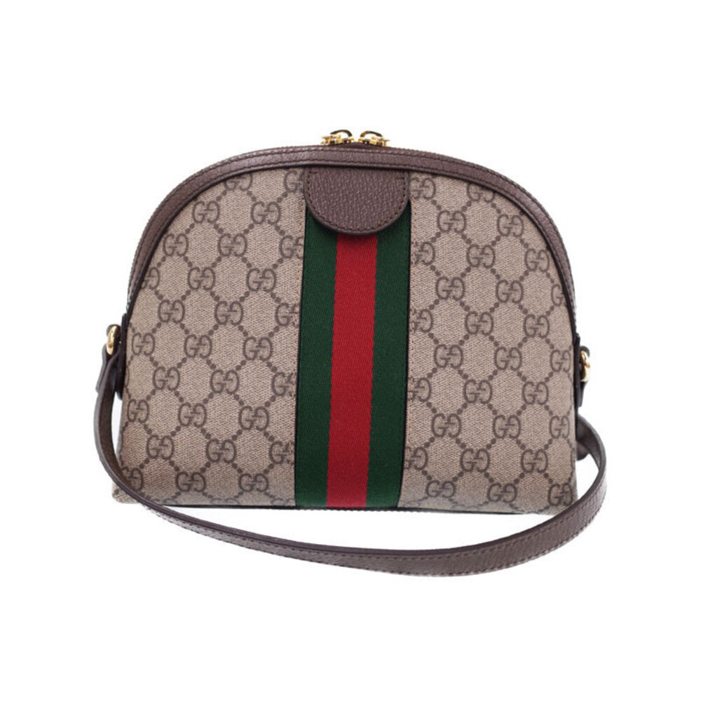 Gucci GG Shoulder Canvas Ebony Beige Ophidia Bag Brown Supreme